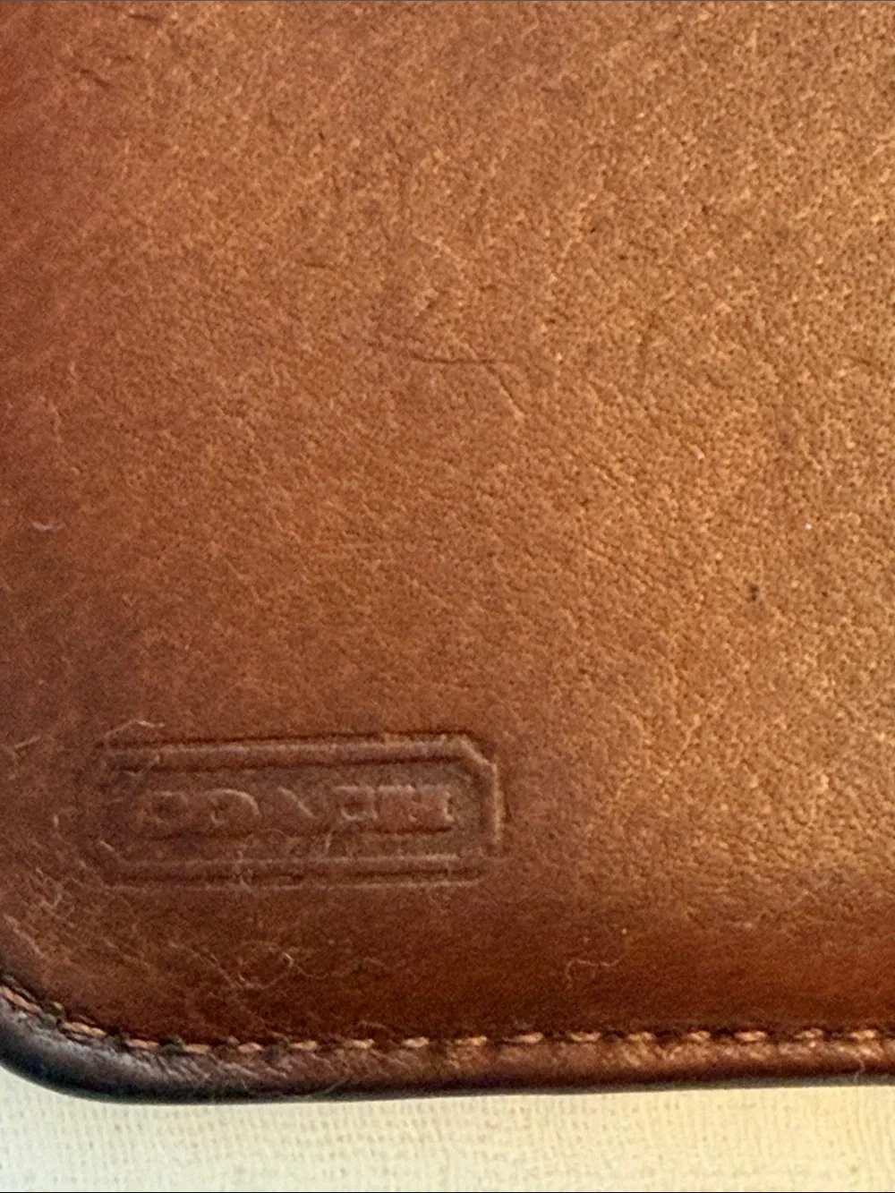 Coach compact leather